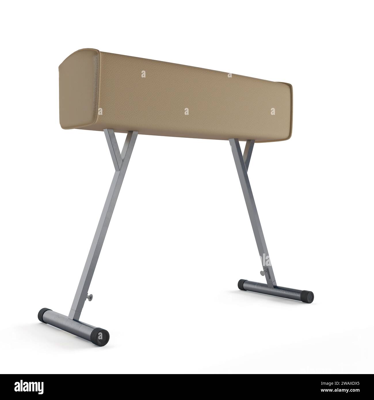 Un rendering 3D dell'attrezzatura da ginnastica su sfondo bianco Foto Stock