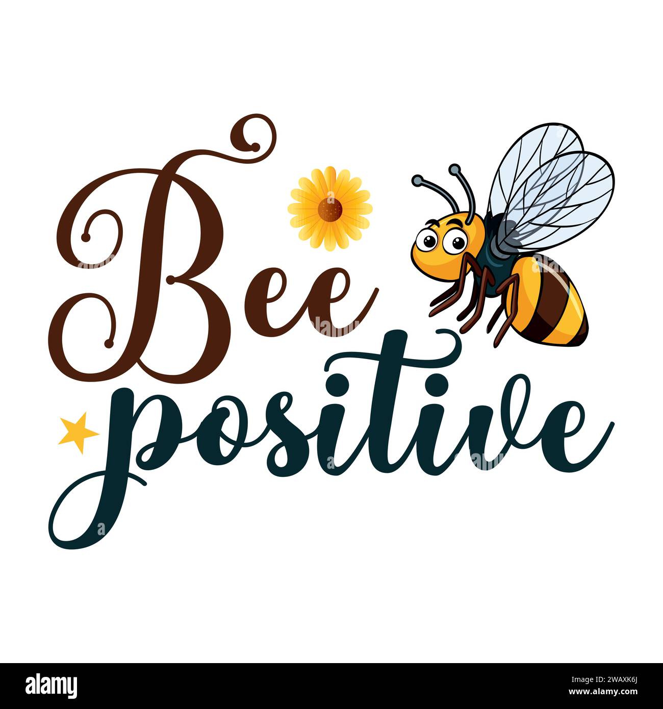 T-Shirt Design Bee Illustrazione Vettoriale