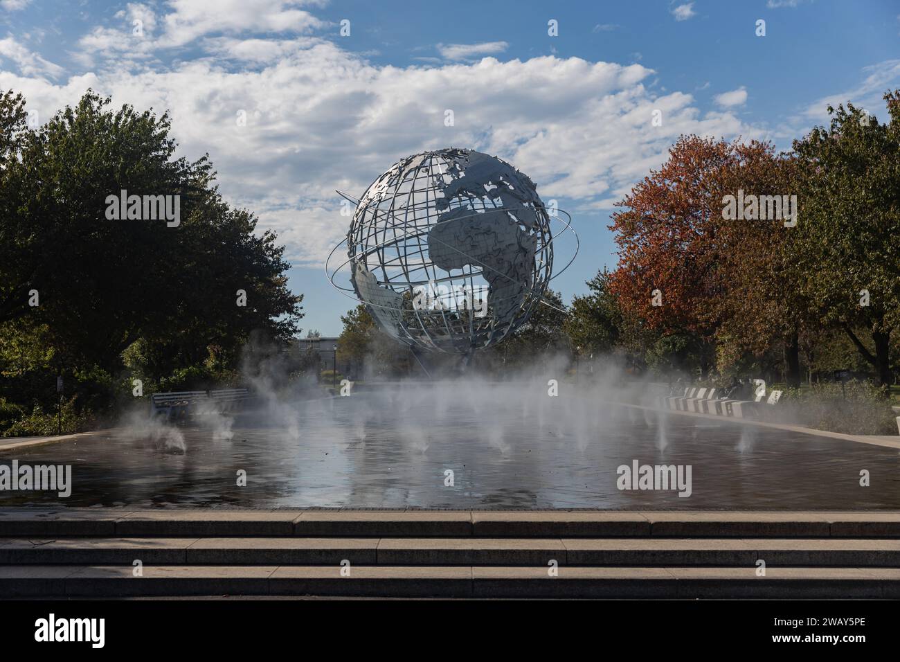 New York, Queens, Arthur Ashe Stadium Park Foto Stock