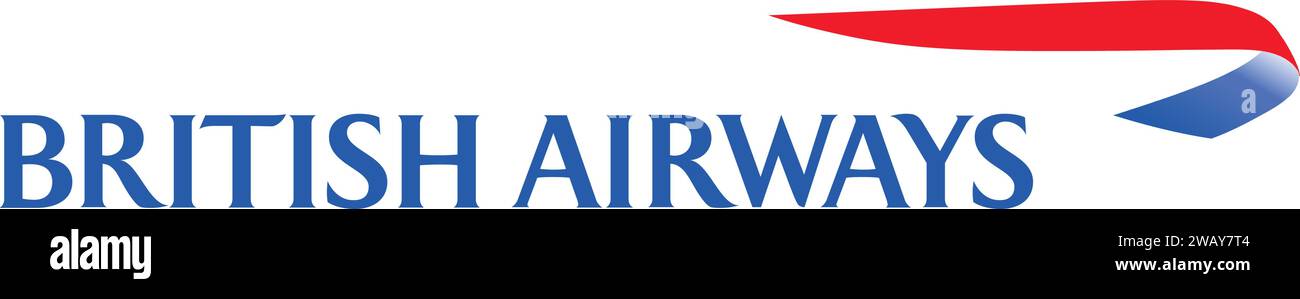Logo British Airways | migliore compagnia aerea al mondo | United Kingdom Airlines Illustrazione Vettoriale