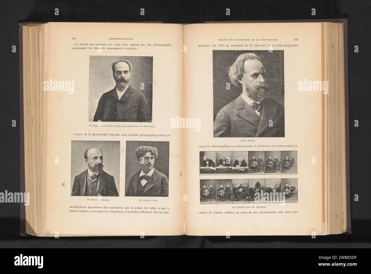 Ritratti di Gabriel Lippmann, Louis Arthur Ducos du Hauron e probabilmente Charles Frederick Cross, Anonymous, c. 1882 - in o prima del 1892 stampa fotomeccanica France paper adult man Foto Stock