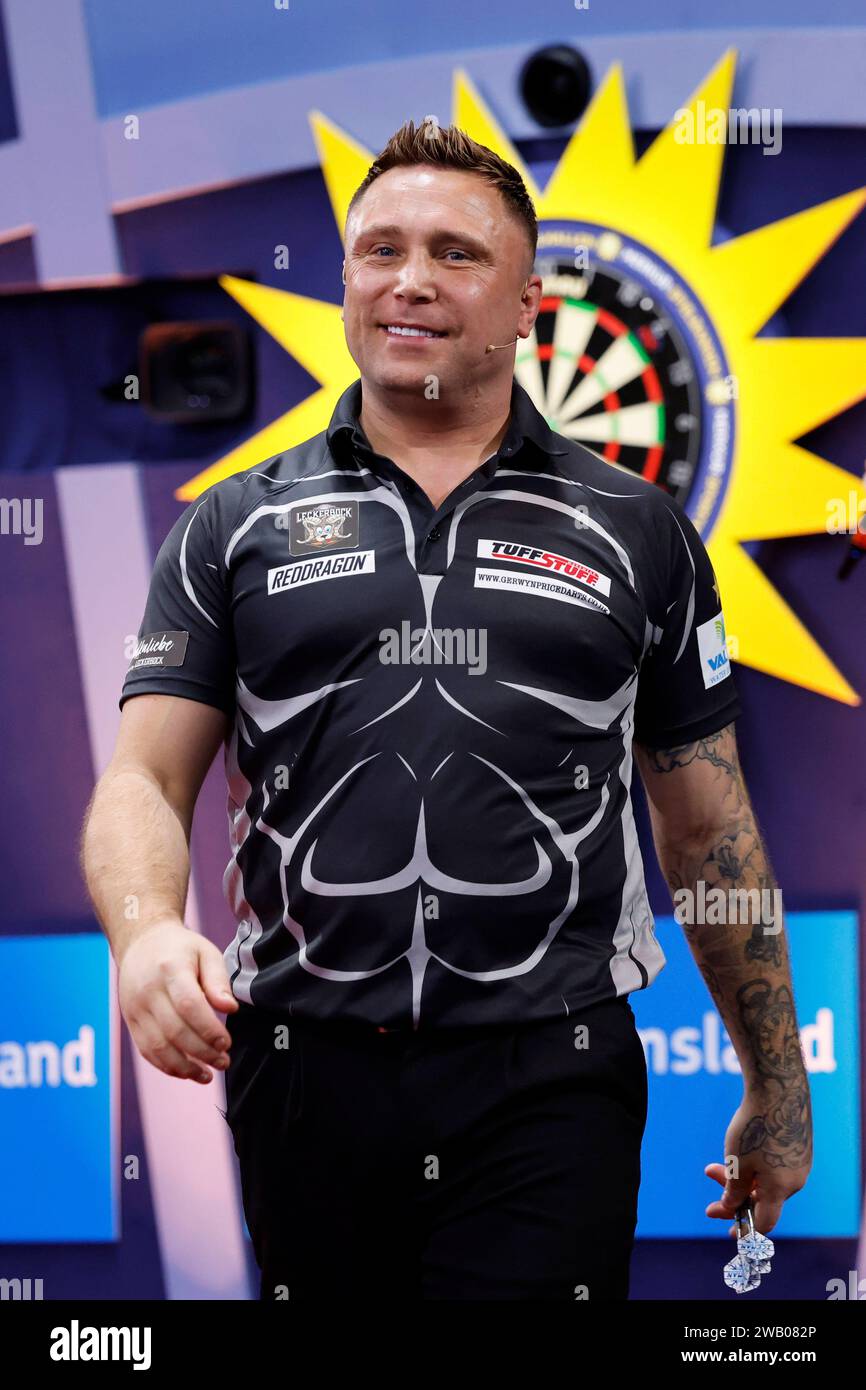 Dartspieler Gerwyn Price / The Iceman bei der Pro7 Promi Darts WM 2024