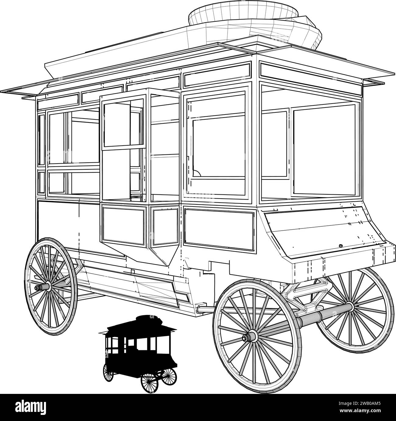 Antica Popcorn Wagon Vector. Immagine isolata su sfondo bianco. Un'illustrazione vettoriale dei veicoli alimentari. Illustrazione Vettoriale Antica Popcorn Wagon Vector. Immagine isolata su sfondo bianco. Un'illustrazione vettoriale dei veicoli alimentari. Illustrazione Vettoriale