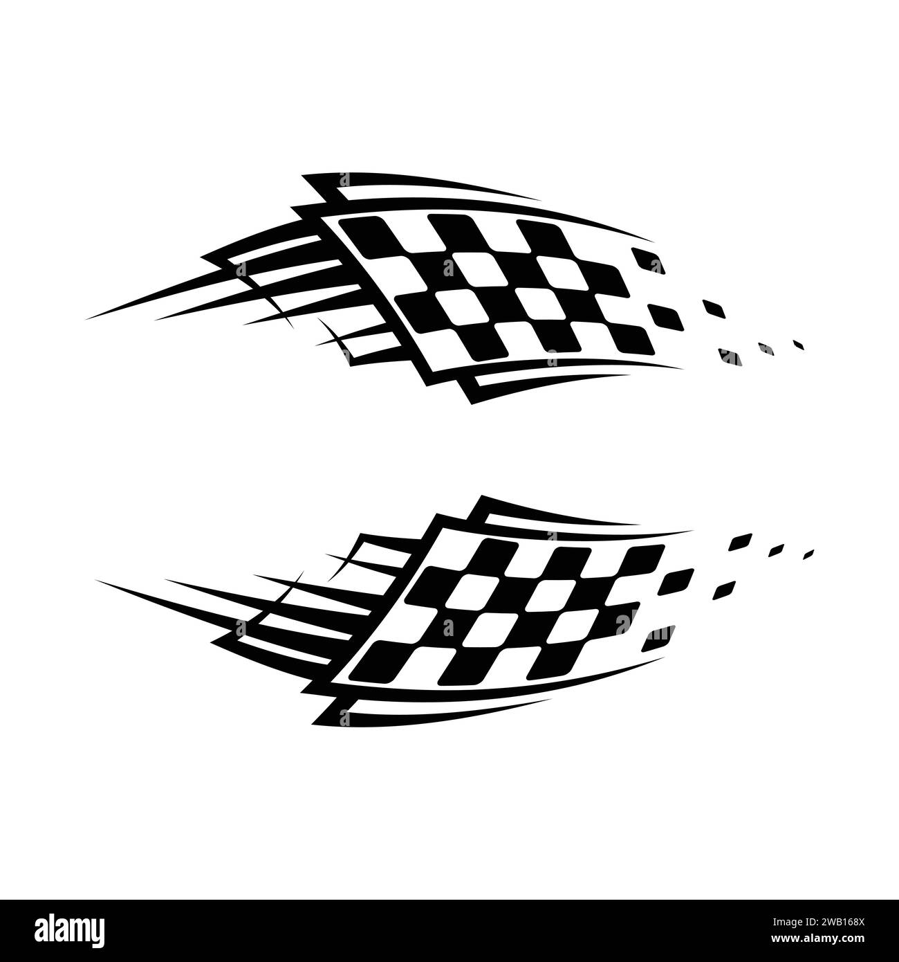 Bandiera a scacchi con linee tribali Illustrazione Vettoriale