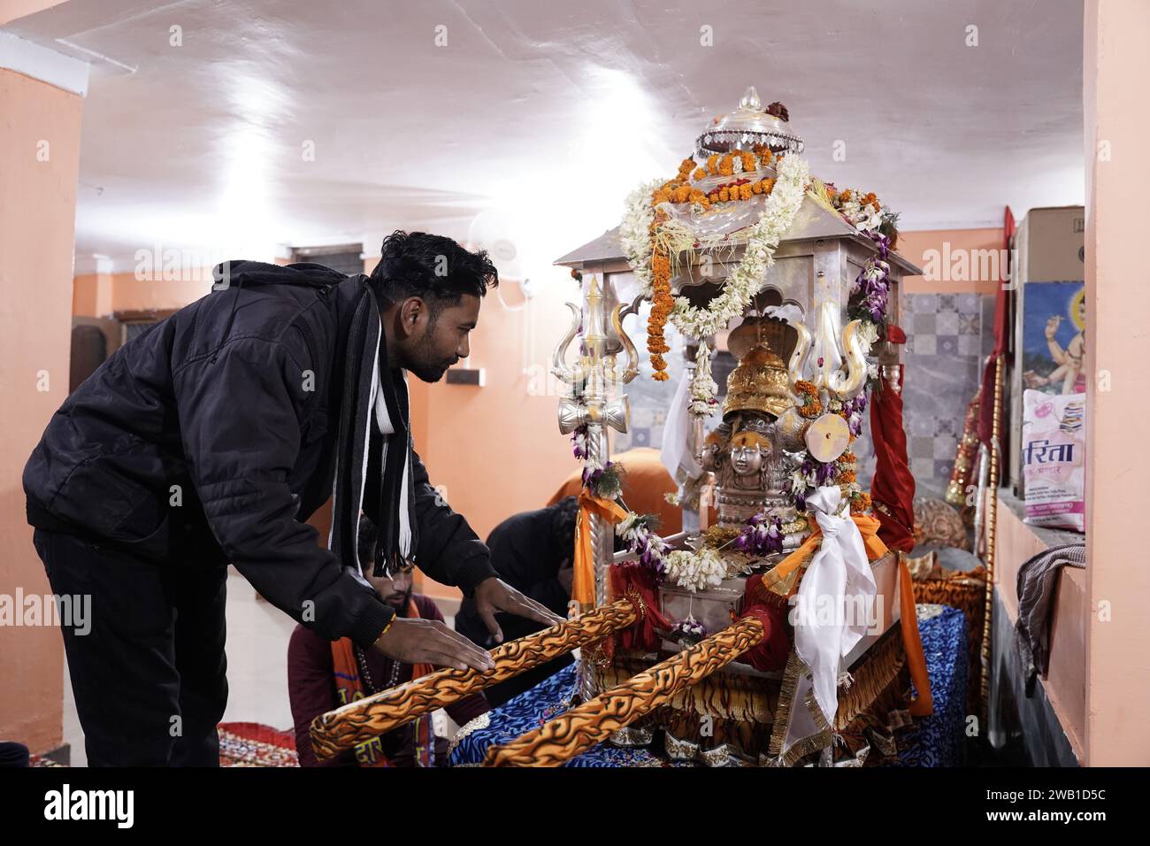Dehradun, Uttarakhand India-17 maggio 2023-la presenza divina di Kedarnath catturata nel maestoso Dio Murti di Uttarakhand. Immagine di alta qualità Foto Stock