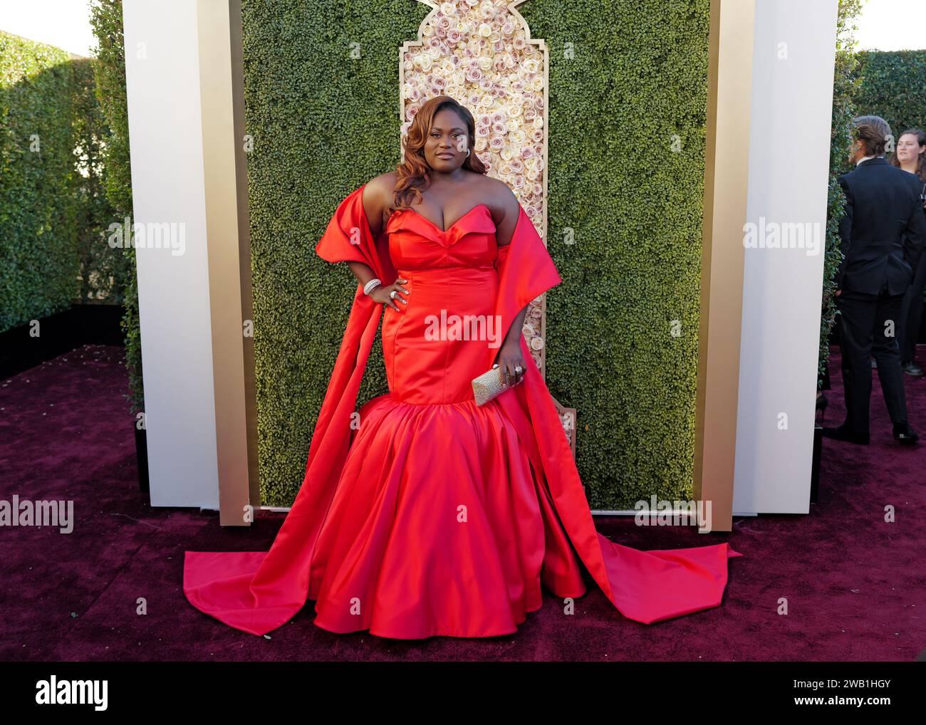 Beverly Hills, Stati Uniti. 8 gennaio 2023. Danielle Brooks al 81° Golden Globe Awards tenutosi al Beverly Hilton Hotel il 7 gennaio 2024 a Beverly Hills, California. Crediti: PMC/Alamy Live News Foto Stock