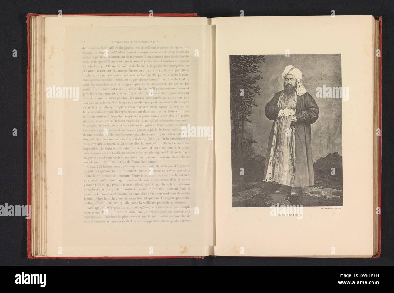 Ritratto di un commerciante di discendenza Sart, Anonymous, c. 1875 - in o prima del 1885 stampa fotomeccanica Central Asia Printer: Paris paper collotype Merchant, venditore Foto Stock