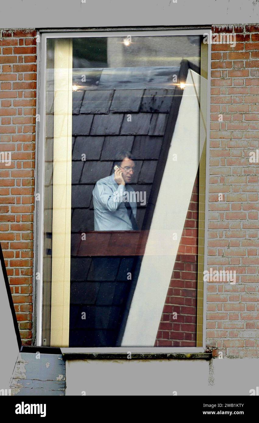 Il Commissario per il commercio dell'Unione europea Peter Mandelson arriva al Selsdon Park Hotel nel Surrey per un incontro segreto con il primo ministro Tony Blair il 19 maggio 2006. Foto Stock