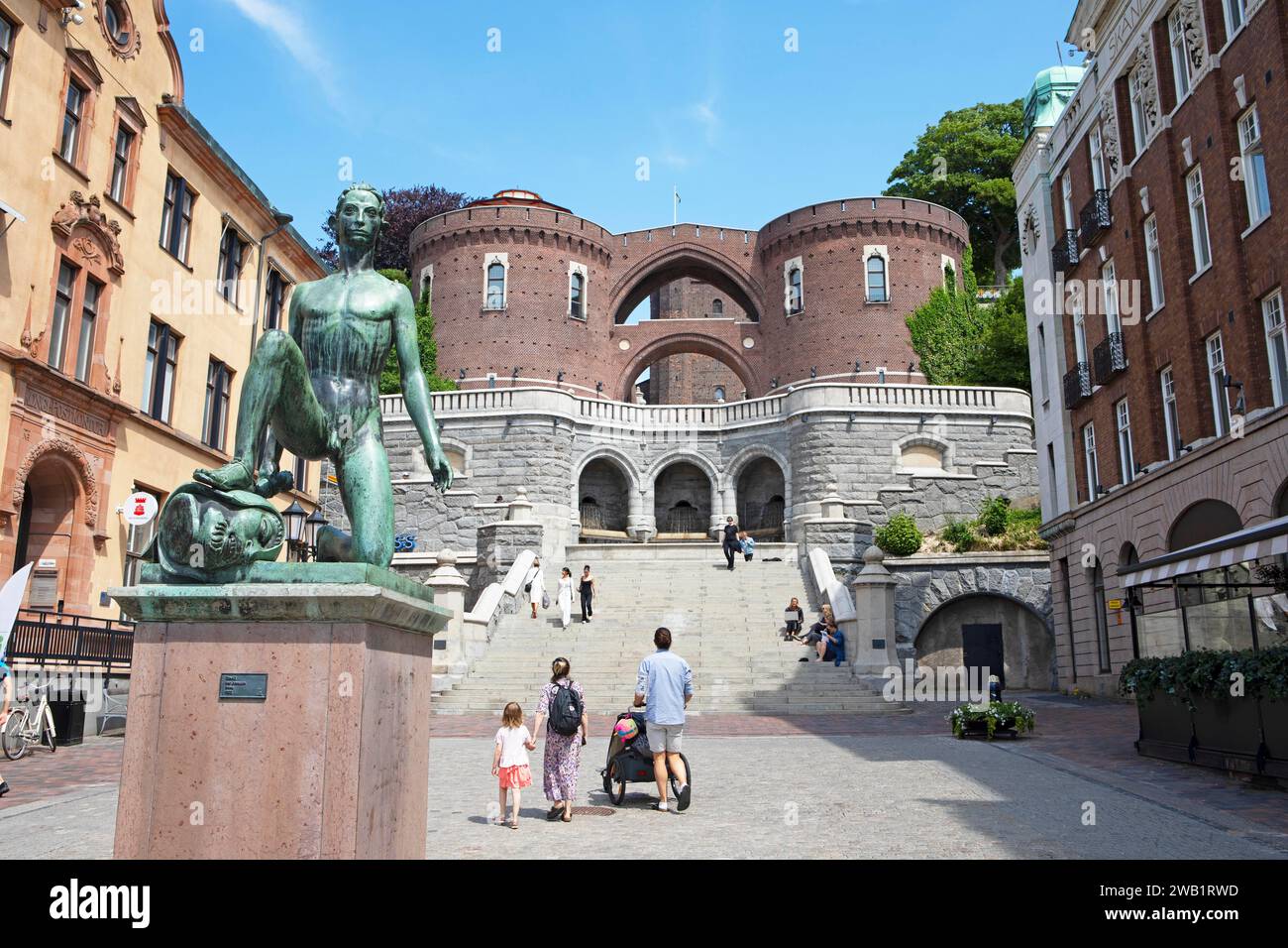 Kaernan Medieval Tower, Helsingborg, Skane laen, Svezia Foto Stock