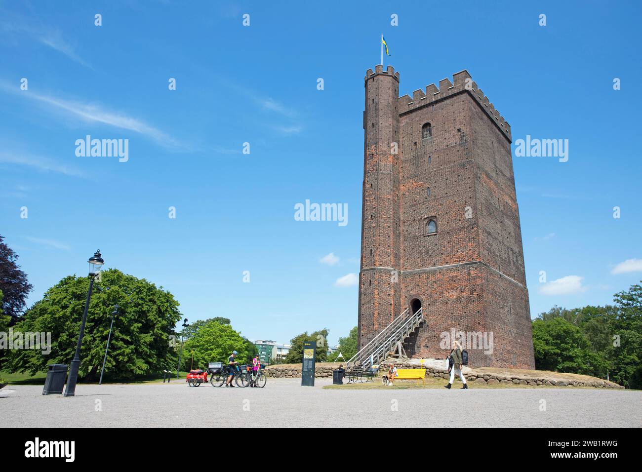 Kaernan Medieval Tower, Helsingborg, Skane laen, Svezia Foto Stock