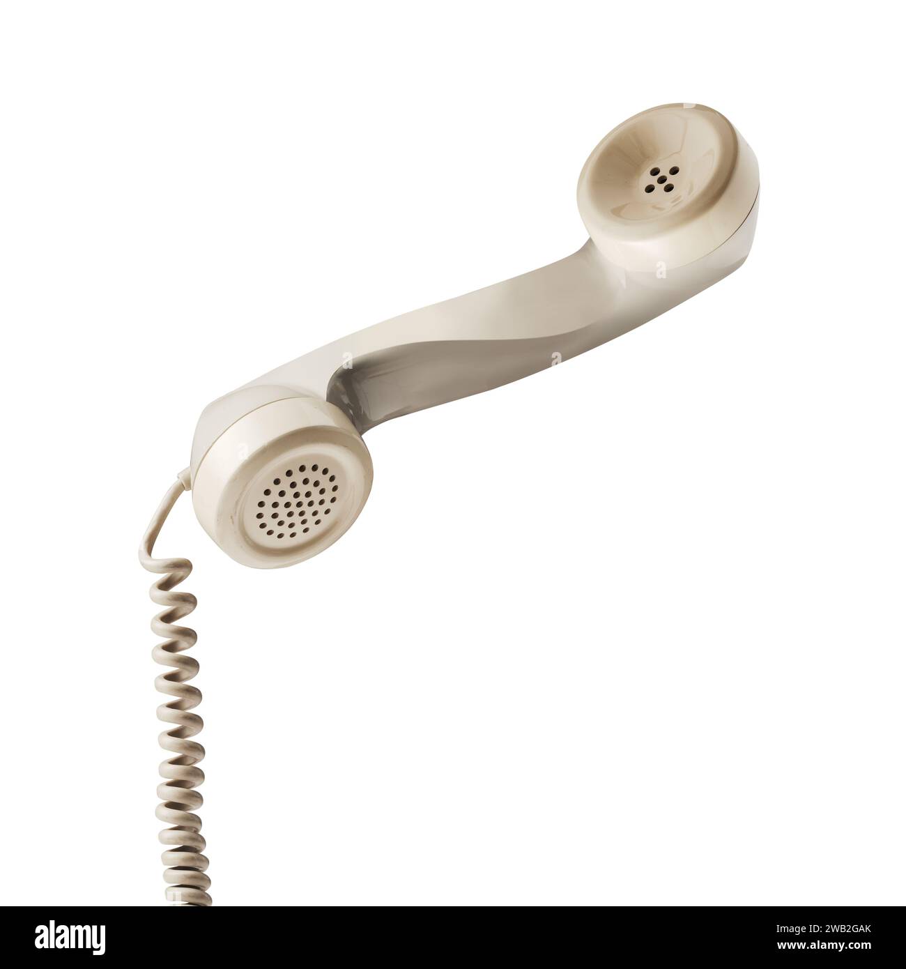 Ricevitore telefonico vintage intrecciato, concetto di problemi di comunicazione Foto Stock