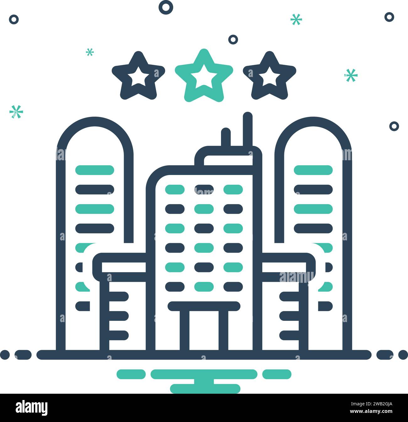 Icona per hotel, guest House Illustrazione Vettoriale