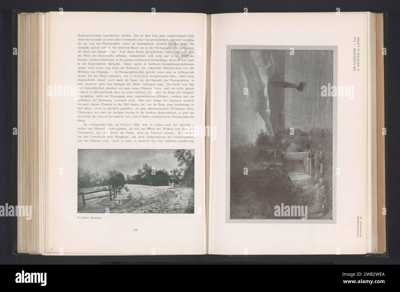 Veduta del Lago di Garda, A. Richter, c. 1898 - in o prima del 1903 stampa fotomeccanica Brescia (province) carta lago di Garda Foto Stock