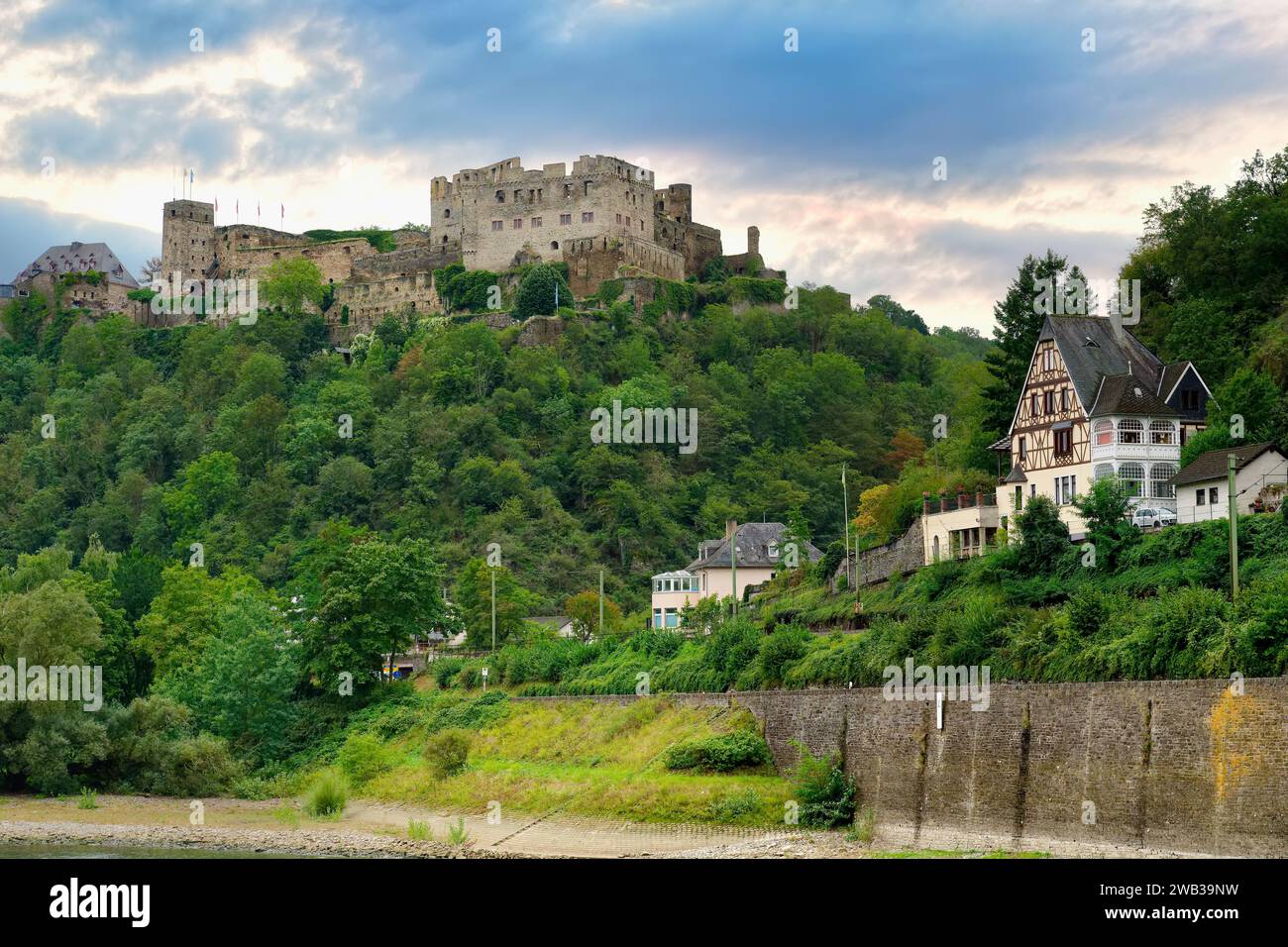 Castello di Rheinfels, Saint Goar, Renania Palatinato, Germania Foto Stock