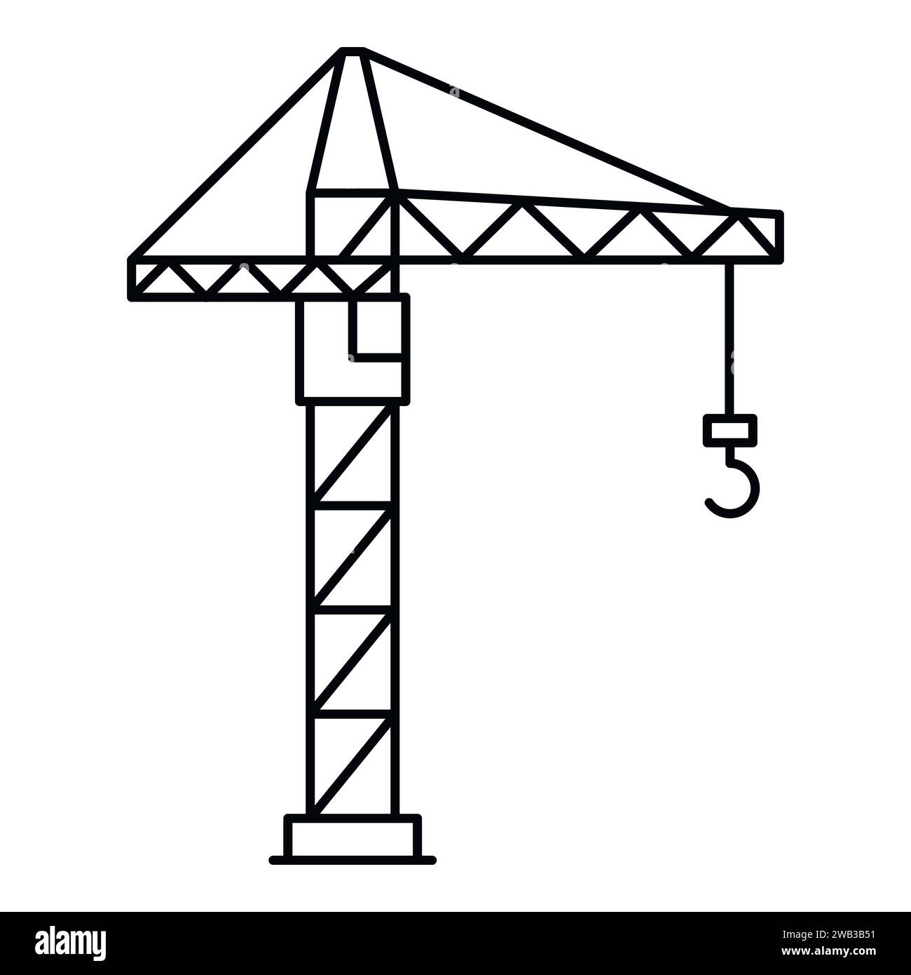 Icona gru a torre. Costruire la macchina. Illustrazione vettoriale. EPS 10. Illustrazione Vettoriale