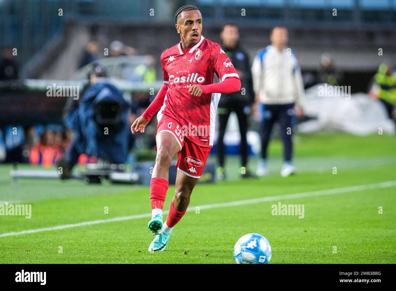 Mehdi Dorval della SSC Bari durante la partita del campionato italiano di serie B tra Brescia calcio e SSC Bari allo Stadio Mario Rigamonti di ottobre Foto Stock