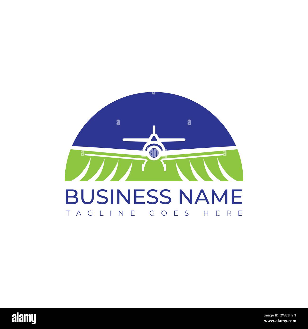 Logo aviazione, logo aereo templet. Immagine vettoriale idea ispirazione modello logo aviazione Illustrazione Vettoriale