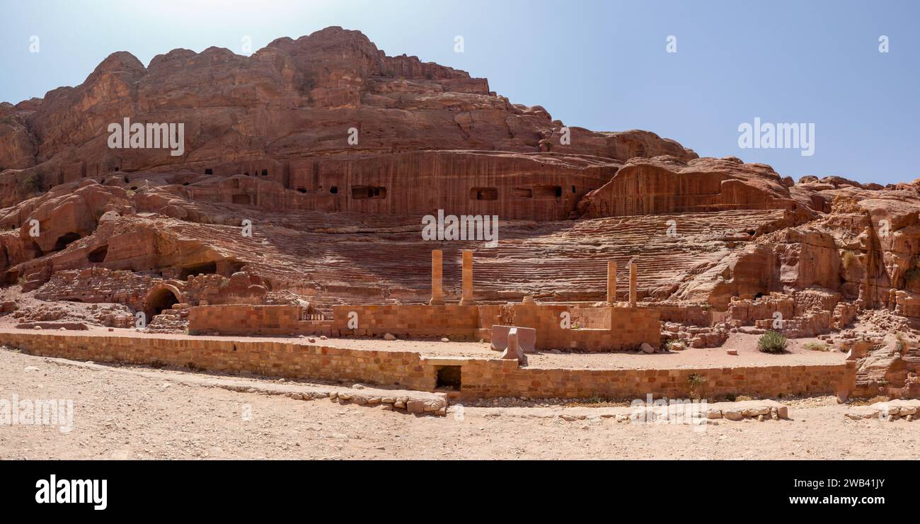 Il Teatro, Petra, Jordan. Foto Stock