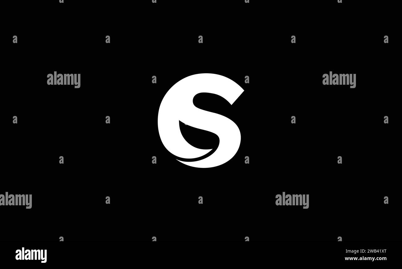 Design del logo CS professionale e minimalista, modificabile in formato vettoriale Illustrazione Vettoriale