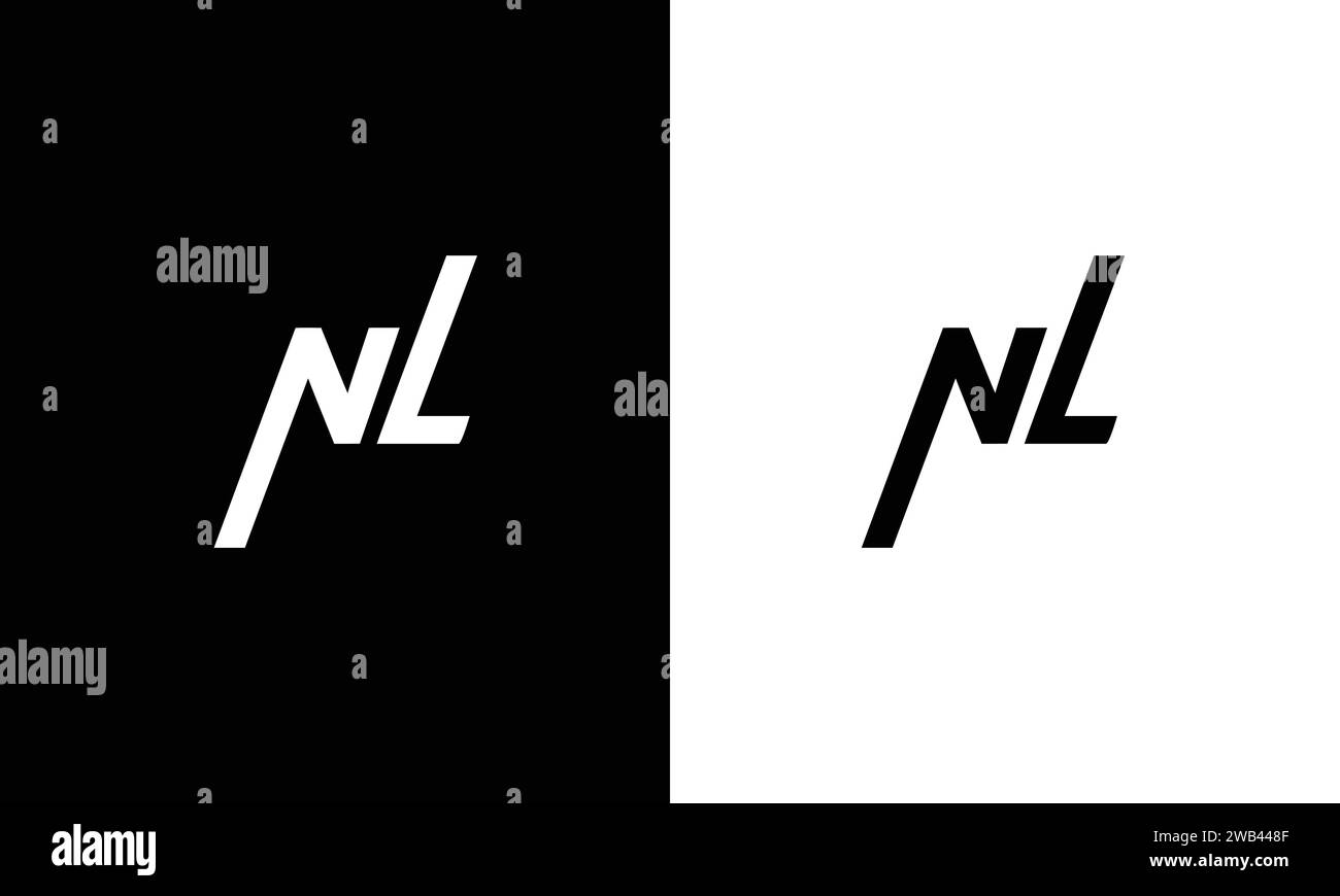 icona vettore di design logo nl Illustrazione Vettoriale