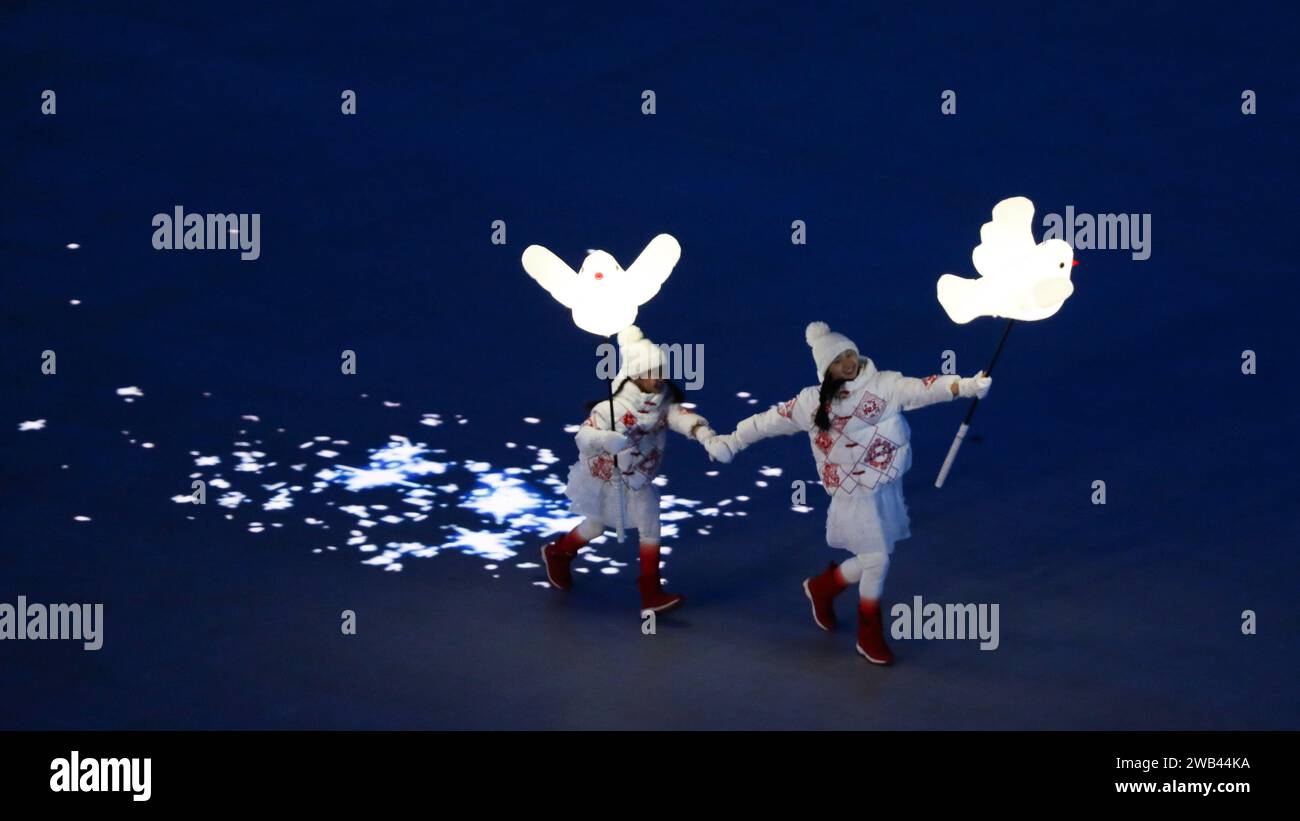 4 FEBBRAIO 2022 - Pechino, Cina: Cerimonia di apertura dei Giochi Olimpici invernali di Pechino 2022 (foto: Mickael Chavet/RX) Foto Stock