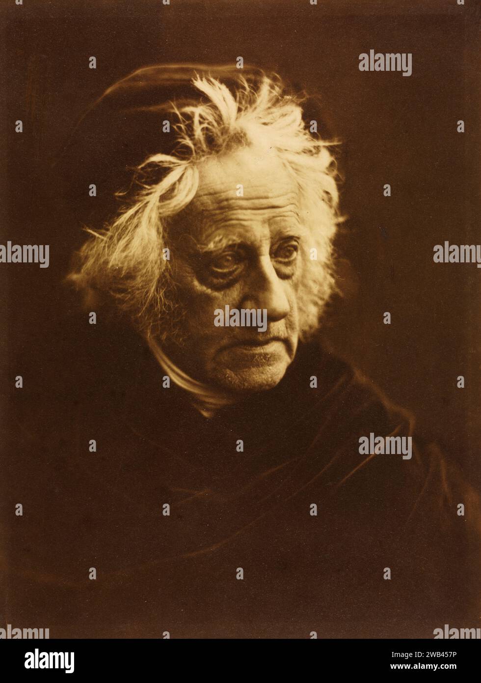 Sir John Herschel (1792-1871). Julia Margaret Cameron. 1867. Stampa di albumi da un collodion umido negativo. Foto Stock