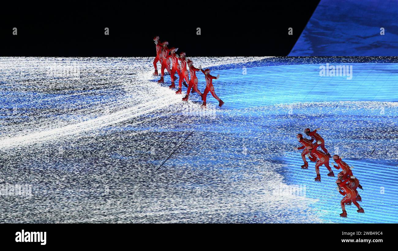 4 FEBBRAIO 2022 - Pechino, Cina: Cerimonia di apertura dei Giochi Olimpici invernali di Pechino 2022 (foto: Mickael Chavet/RX) Foto Stock