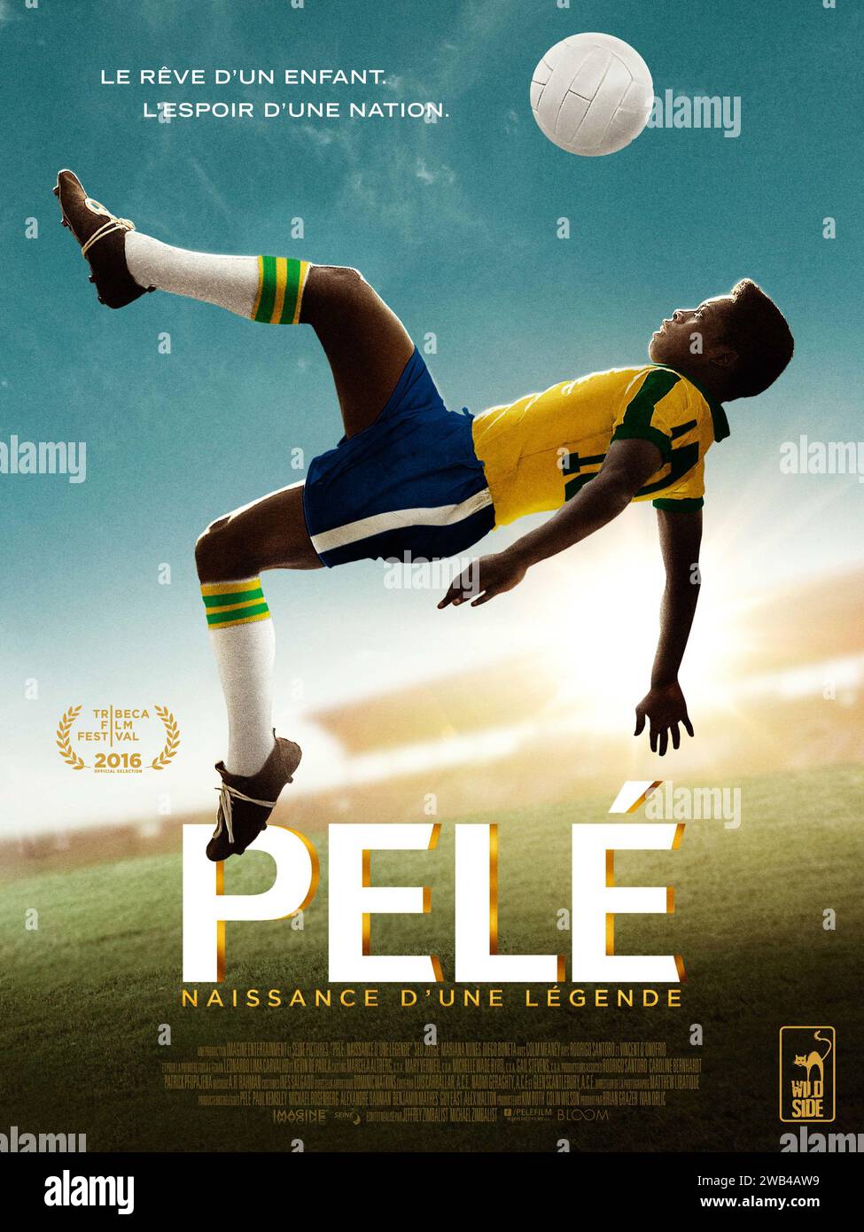 Pelé: Birth of a Legend anno : 2016 USA Direttore : Jeff Zimbalist, Michael Zimbalist Kevin De Paula poster francese Foto Stock