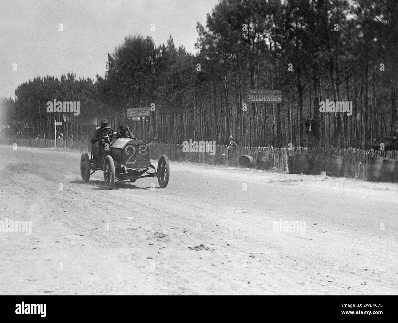 Prima edizione della 24 ore di le Mans endurance sport car race (24 heures du Mans). 26 e 27 giugno 1906. La Fiat II guidata da felice Nazzaro. Foto di Jean de Biré Foto Stock