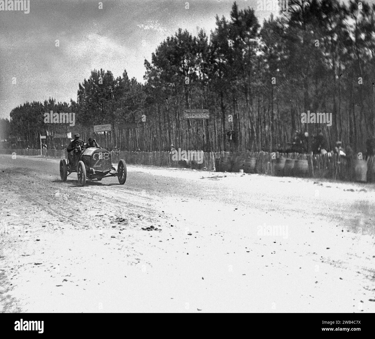 Prima edizione della 24 ore di le Mans endurance sport car race (24 heures du Mans). 26 e 27 giugno 1906. La Fiat II guidata da felice Nazzaro. Foto di Jean de Biré Foto Stock