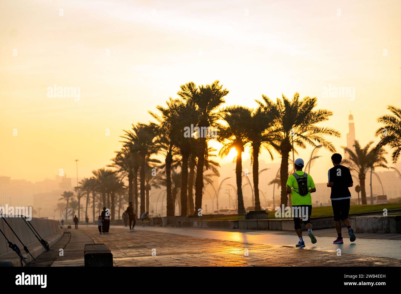 Doha Corniche , Porto di Doha 30-12-2023 Doha Qatar Foto Stock