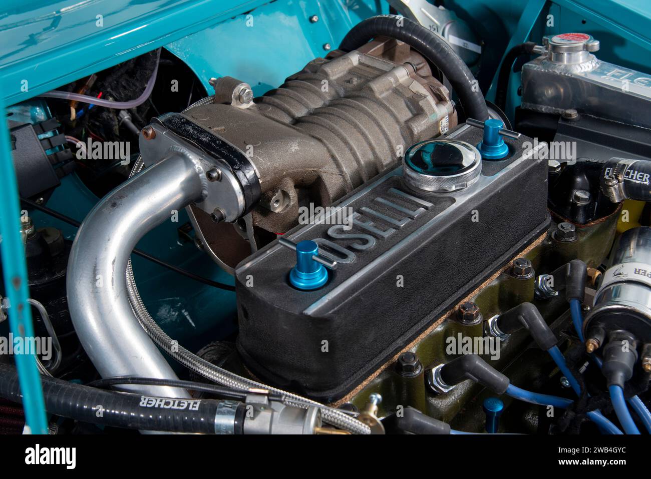 1972 Ocelli Mini classica auto britannica sovralimentata Foto Stock