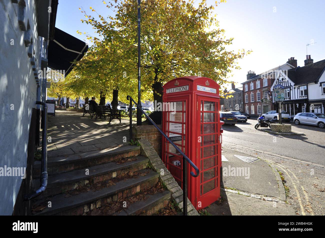 Framlingham Market Square, Suffolk, Inghilterra, Regno Unito. Foto Stock