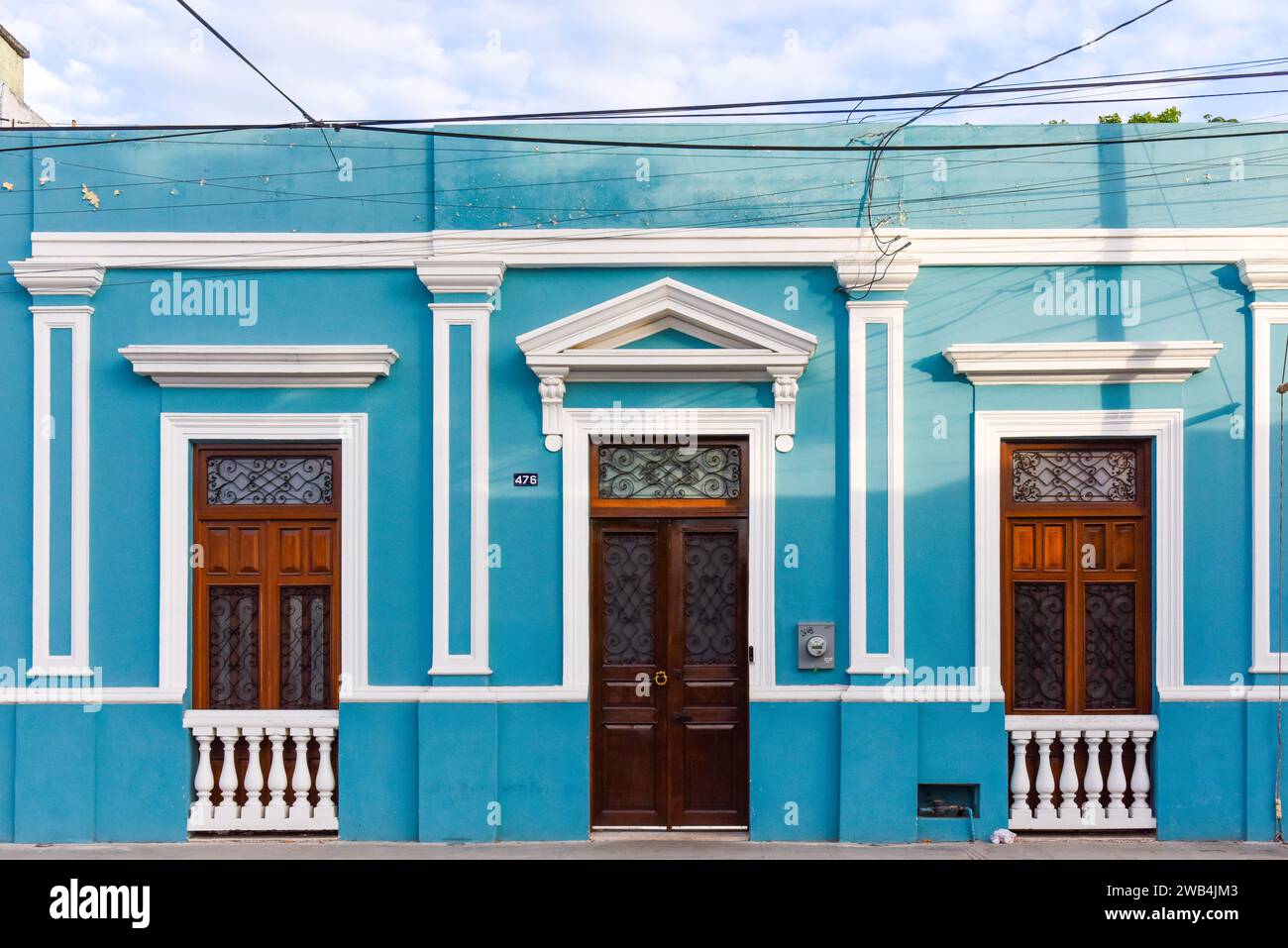 Casa coloniale, centro storico, Merida Mexico Foto Stock