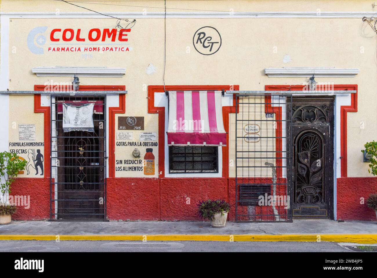 Old Pharmacy, centro storico, Merida Mexico Foto Stock