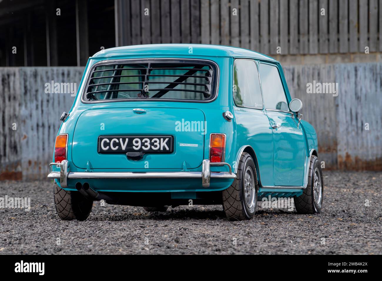 1972 Ocelli Mini classica auto britannica sovralimentata Foto Stock