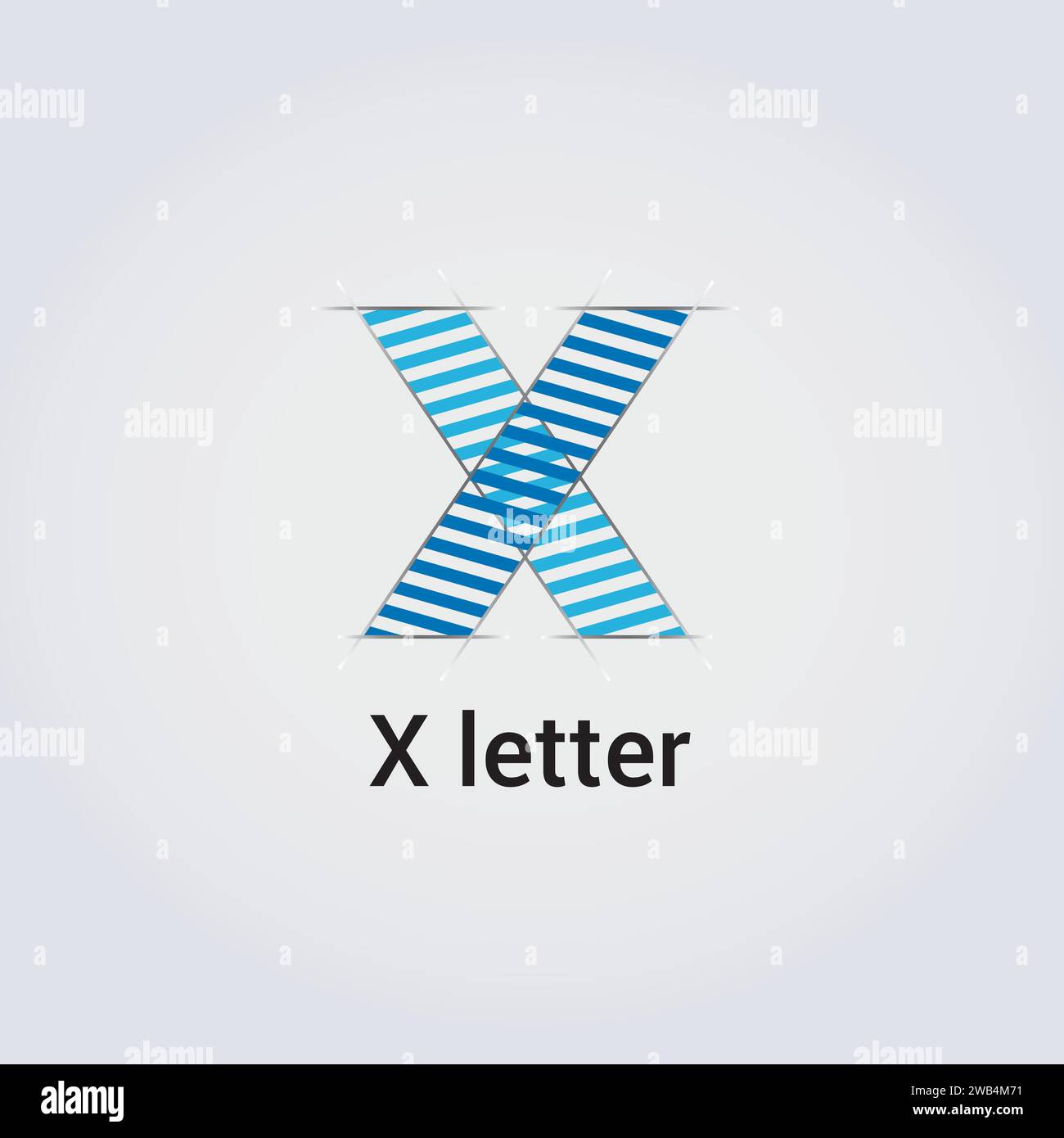 Design di icone a X lettere singolo logo isolato marchio identità aziendale vari colori modello modificabile monogramma vettoriale emblema illustrazione Illustrazione Vettoriale