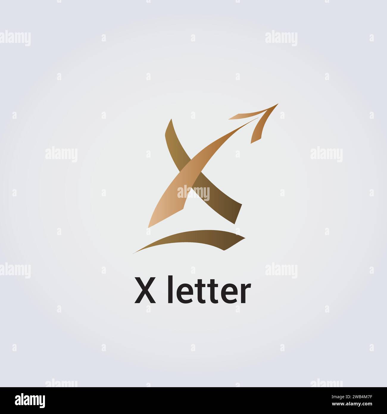 Design di icone a X lettere singolo logo isolato marchio identità aziendale vari colori modello modificabile monogramma vettoriale emblema illustrazione Illustrazione Vettoriale