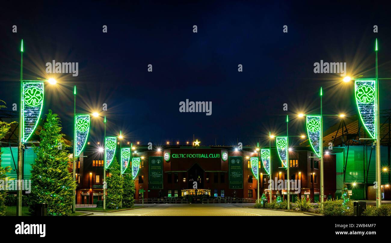 Celtic FC, Celtic Park Stadium, Glasgow, Scozia, Regno Unito Foto Stock