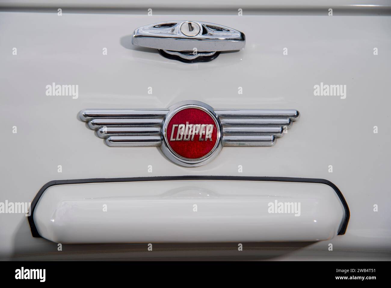 La Mini Cooper degli anni '1990 è una classica auto britannica Foto Stock