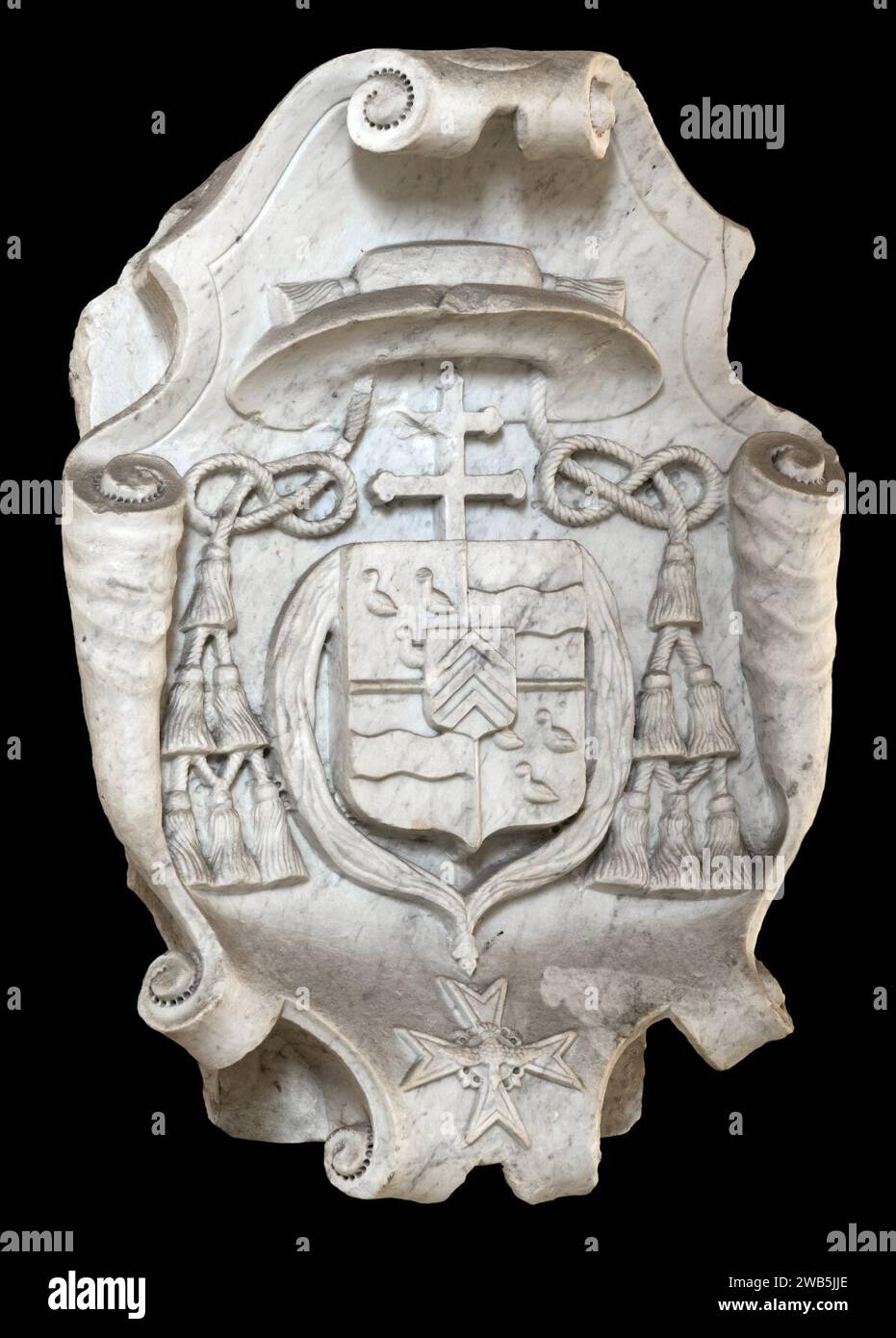 Armoiries de Claude de Rebé - Escalier du palais des Archevêques. Foto Stock