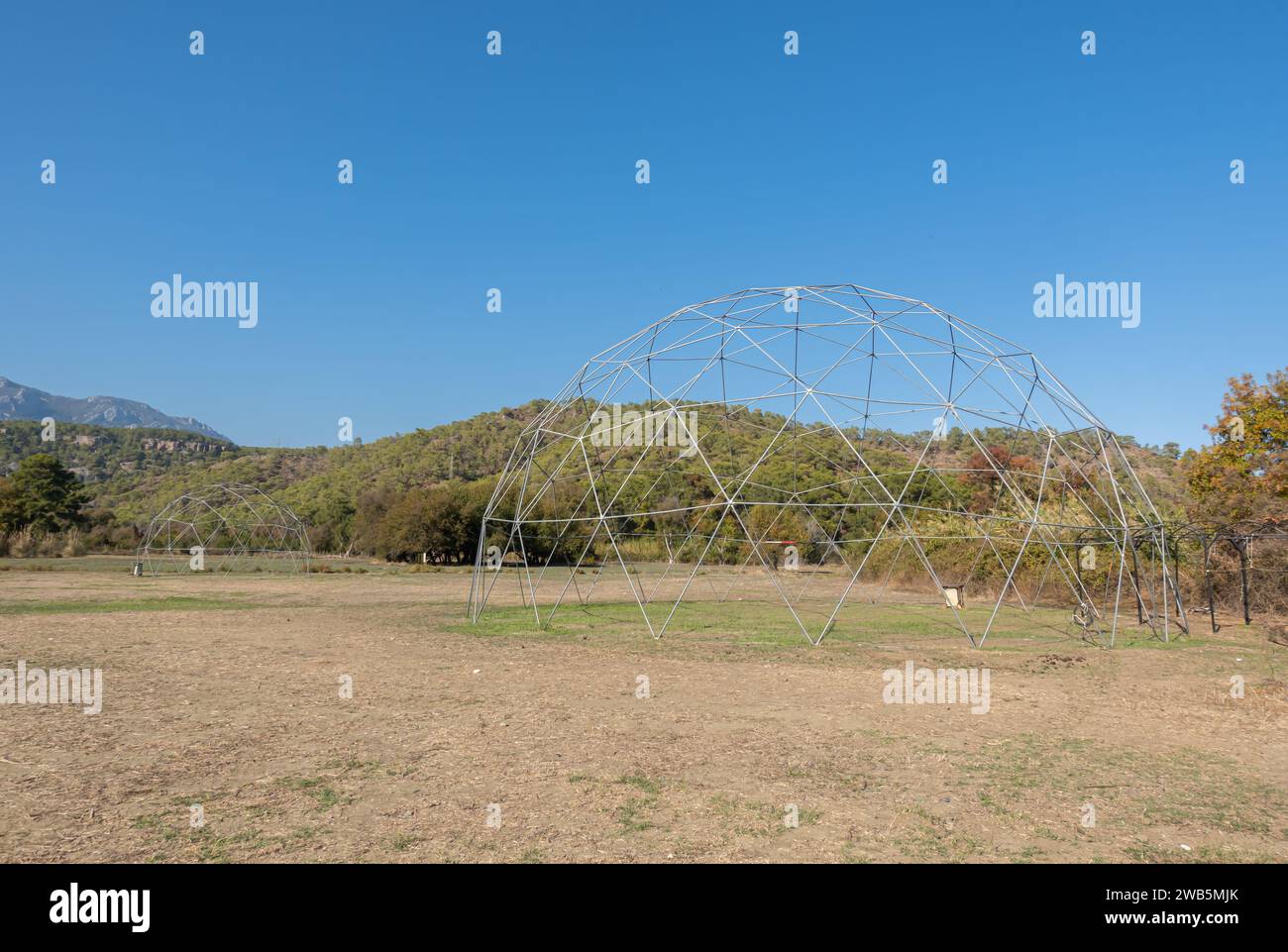 Struttura della serra - agricoltura vivente naturale a Tekirova Kemer/Antalya, Türkiye turchia Foto Stock