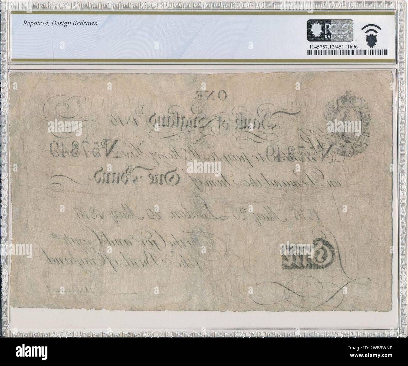 1 sterlina - Bank of England (1816) Confucians 02. Foto Stock