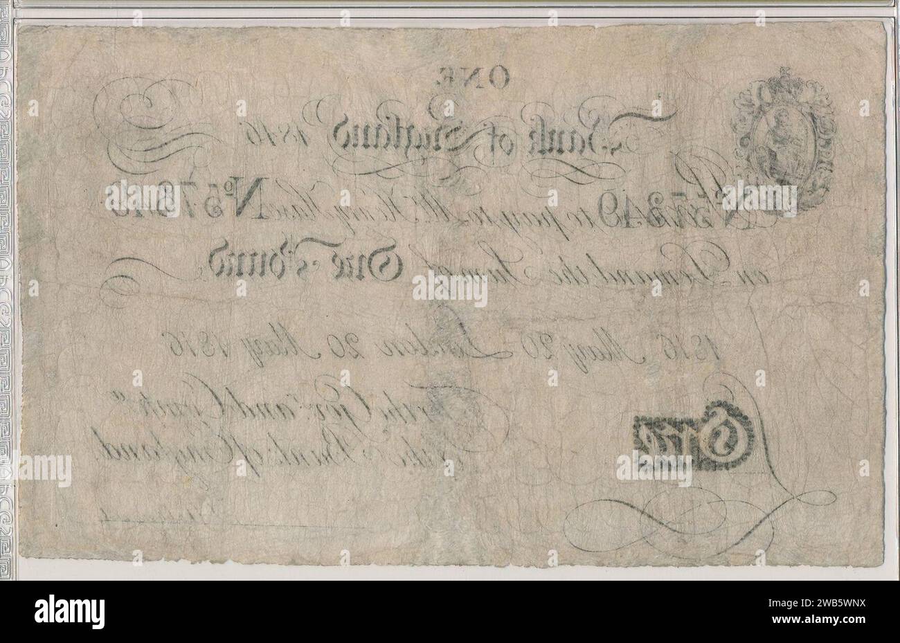1 sterlina - Bank of England (1816) Confucians 04. Foto Stock
