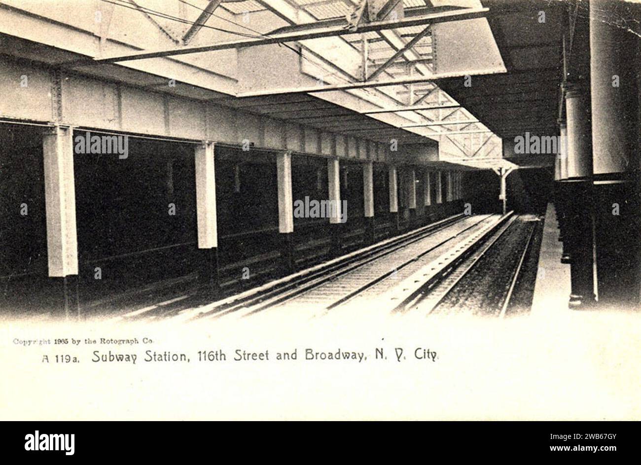 116th Street IRT 1905. Foto Stock