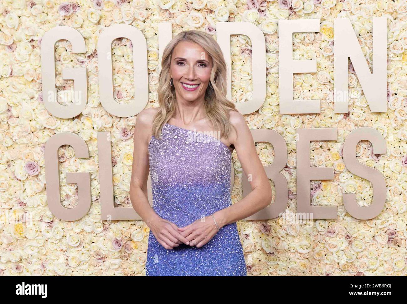 Helen Hoehne partecipa agli arrivi del 81° Golden Globe Award annuale al Beverly Hilton Hotel di Beverly Hills, CALIFORNIA, il 7 gennaio 2024. (Foto di Sthanlee Mirador/SipaUSA) Foto Stock