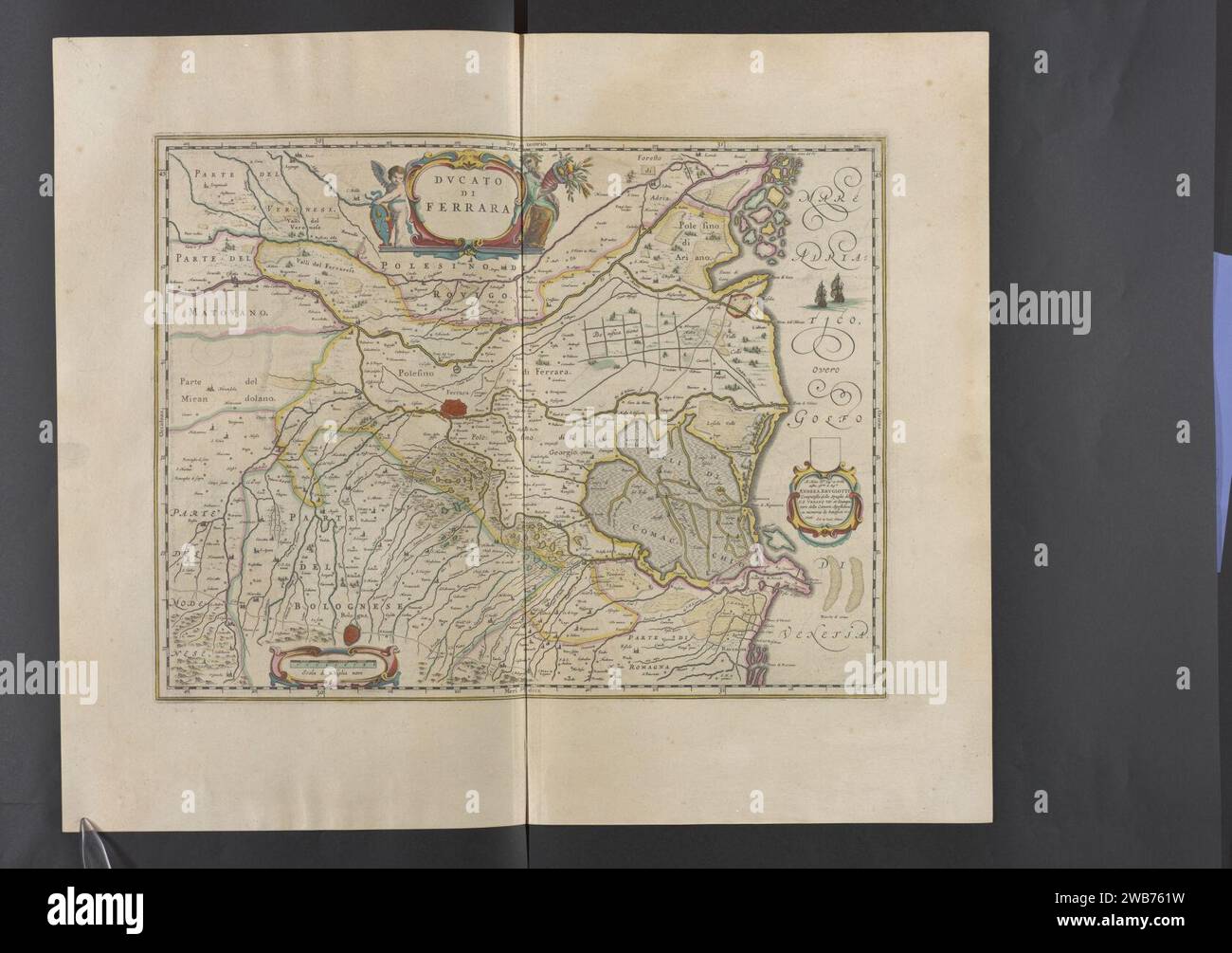 Ducato di Ferrara - Atlas Maior, vol 9, mappa 33 - Joan Blaeu, 1667 Foto Stock