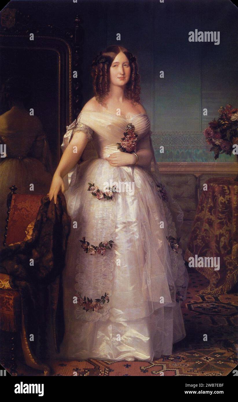 María Eugenia de Guzmán Condesa de Teba - Federico de Madrazo - 1849. Foto Stock