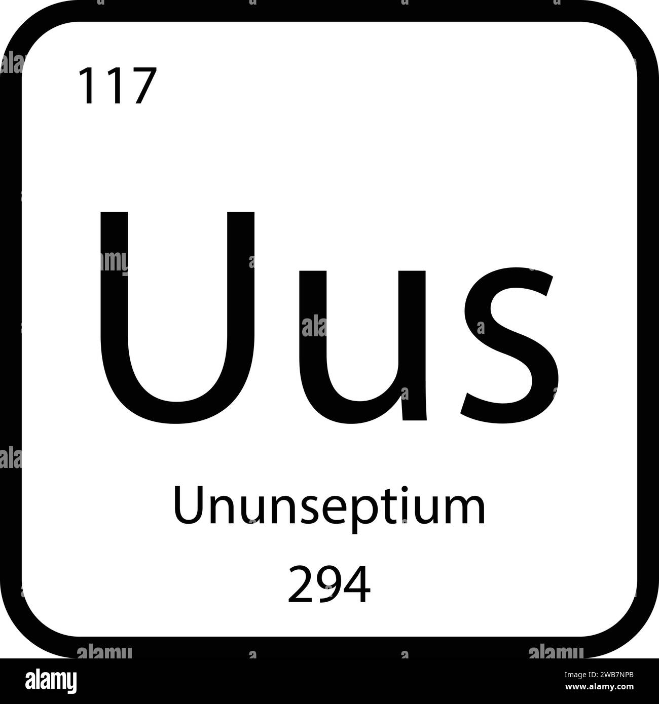 Icona Ununseptium disegno illustrativo vektor Illustrazione Vettoriale