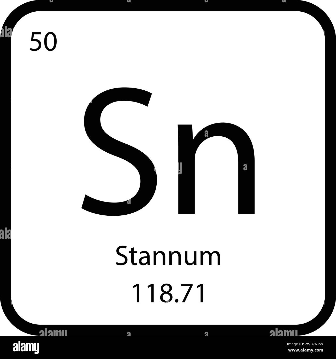Disegno illustrativo vektor icona Stannum Illustrazione Vettoriale